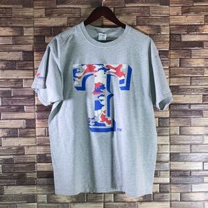 Texas Rangers Camo Logo T-shirt / Fruit Of The Loom / Size XL / Baseball MLB EUC
